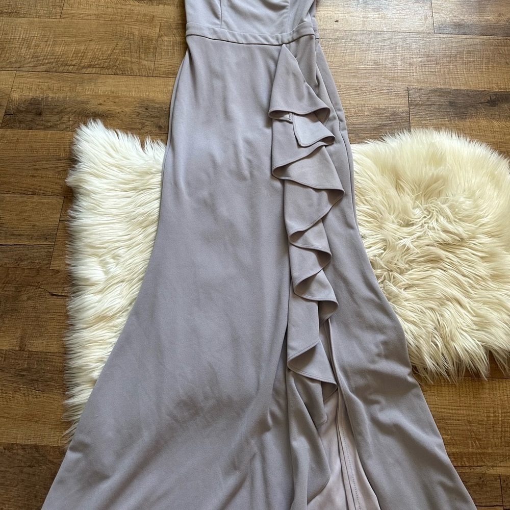 Lulu's Lavender Off-Shoulder Ruffle Maxi Dress - Picture 3 of 4